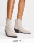 Фото #2 товара ASOS DESIGN Wide Fit Rocket western ankle boots in taupe