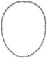 ფოტო #3 პროდუქტის Men's Black Diamond 22" Tennis Necklace (5 ct. t.w.) in Sterling Silver