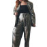 Фото #1 товара Plus Size Belted High Waisted Straight Leg Trouser