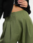 Фото #4 товара ASOS DESIGN seamed high waist trousers in olive