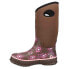 Roper Barnyard 12 Inch Floral Round Toe Rain Womens Brown Casual Boots 09-021-1