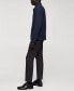 ფოტო #5 პროდუქტის Men's Double-Faced Pockets Detail Wool Overshirt
