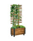 Фото #1 товара Raised Garden Bed, Wooden Planter with Trellis and Metal Corners, Portable on Wheels, to Grow Vegetables, Herbs, and Flowers for Patio, Backyard, Deck