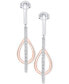 ფოტო #3 პროდუქტის Diamond Orbital Teardrop Drop Earrings (1/10 ct. tw.) in Sterling Silver & 14k Gold-Plate