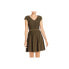 Фото #1 товара Parker 292326 Women's Flor Fit-n-Flare Knit Dress, Moss/Black, Size M
