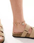 Фото #3 товара South Beach starfish and shell charm anklet in gold