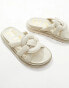 Walk London Budapest Padded Sandals In Off White Leather Белый, 39 - фото #4