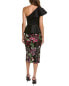 Фото #2 товара Платье средней длины Marchesa Notte Peplum для женщин черного цвета