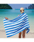 Фото #3 товара California Cabana Beach Towel (4 Pack, 30x70 in.), Striped, Soft Ringspun Cotton, Oversized Cabana Pool Towel