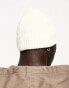 Napapijri Foli rib knit beanie in white