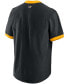 Фото #2 товара Men's Black, Gold Pittsburgh Pirates Authentic Collection Short Sleeve Hot Pullover Jacket