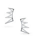 ფოტო #2 პროდუქტის Boho Trendy Minimalist Geometric Pyramid Spike Triangles Crawlers Ear Pin Warp Climbers Earrings For Women Teen .925 Sterling Silver