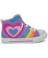 Фото #6 товара Toddler Girls Twinkle Toes: Twinkle Hearts - Heart Pop Light Up Casual Sneakers from Finish Line