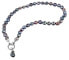 Necklace made of real metallic blue pearls JL0561