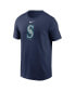 Men's Navy Seattle Mariners Fuse Logo T-Shirt