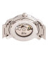 ფოტო #4 პროდუქტის Kahn Automatic White Dial, Skeleton Silver Stainless Steel Watch 45mm