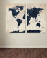 Michael Tompsett 'World Map - Navy' 2 Panel Art Set - 16" x 24"