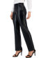 Фото #4 товара Women's Pull-On Faux-Leather Slash-Pocket Pants