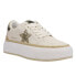 Фото #2 товара Vintage Havana Ream Glitter Platform Womens Off White Sneakers Casual Shoes REA