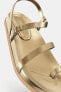 METALLIC FLAT SLIDER SANDALS