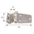 OEM MARINE 53x37x2 mm Stainless Steel Offset Hinge