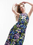 Фото #1 товара Topshop halter neck midi dress in floral print