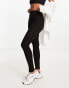 River Island high waisted leggings in black Черный, UK6 L32 - фото #4