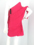 BCBGMAXAZRIA Womens One Shoulder Cocktail Shift Dress Solid Red Size Medium