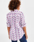 Фото #4 товара Women's Printed Cotton Perfect Shirt, Created for Macy's