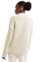 Фото #4 товара Vero Moda premium oversized longline jumper with seam detail in cream