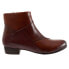 Фото #1 товара Trotters Maci T2263-294 Womens Brown Leather Zipper Ankle & Booties Boots