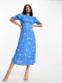 Nobody's Child Maternity Luna midi dress in blue floral