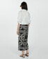 Фото #3 товара Women's Slit Detail Printed Skirt