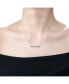 ფოტო #2 პროდუქტის Sterling Silver Rainbow Cubic Zirconia Long Bar Pendant Necklace