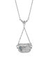 Фото #1 товара 2028 silver-Tone Blue Crystal Flower Purse Necklace