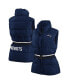 ფოტო #2 პროდუქტის Women's Navy New England Patriots Full-Zip Puffer Vest with Belt