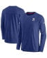 ფოტო #1 პროდუქტის Men's Royal New York Giants Sideline Lockup Performance Long Sleeve T-shirt
