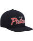 Фото #4 товара Men's Black Detroit Pistons Hardwood Classics Script 2.0 Snapback Hat