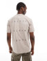 Фото #1 товара Calvin Klein Jeans relaxed fit back print t-shirt in beige