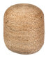 18" Braided Jute Lillian Boho Chic Ottoman