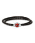 ფოტო #1 პროდუქტის Spider-Man Mens Double-Wrap Woven Stainless Steel Pendant Bracelet