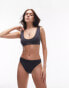 Topshop seamless acid wash brief in black