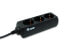 Фото #1 товара Удлинитель Equip Power Strip 3 AC Outlets 1.1 m Black CE 220-240 V