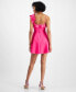 ფოტო #1 პროდუქტის Juniors' Ruffle-Shoulder Fit & Flare Dress