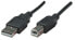 Фото #1 товара Manhattan USB-A to USB-B Cable - 0.5m - Male to Male - 480 Mbps (USB 2.0) - Equivalent to USB2HAB50CM - Hi-Speed USB - Black - Lifetime Warranty - Polybag - 0.5 m - USB A - USB B - USB 2.0 - Male/Male - Black