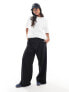 Фото #3 товара Stradivarius STR Petite slouchy tailored trouser in black