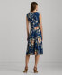 Women's Floral Twist-Front Stretch Jersey Dress