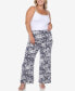 Фото #5 товара Plus Size Floral Paisley Palazzo Pants