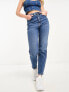 Stradivarius slim mom jean with stretch in authentic blue