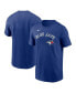 ფოტო #1 პროდუქტის Men's Royal Toronto Blue Jays Fuse Wordmark T-shirt
